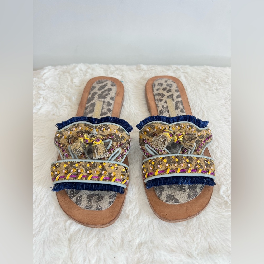 Meher Kakalina Leather Slide on Sandals Size 36